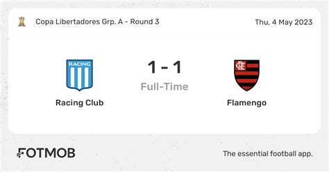 Racing club vs flamengo lineups - May 4, 2023 · Racing Club vs CR Flamengo live score (and video online live stream) starts on 2023/05/04 at 22:00:00 UTC time in CONMEBOL Libertadores. Here on Racing Club vs CR Flamengo livescore you can find all Racing Club vs CR Flamengo previous results sorted by their H2H matches. AiScore football livescore is available as iPhone and iPad app, Android ... 